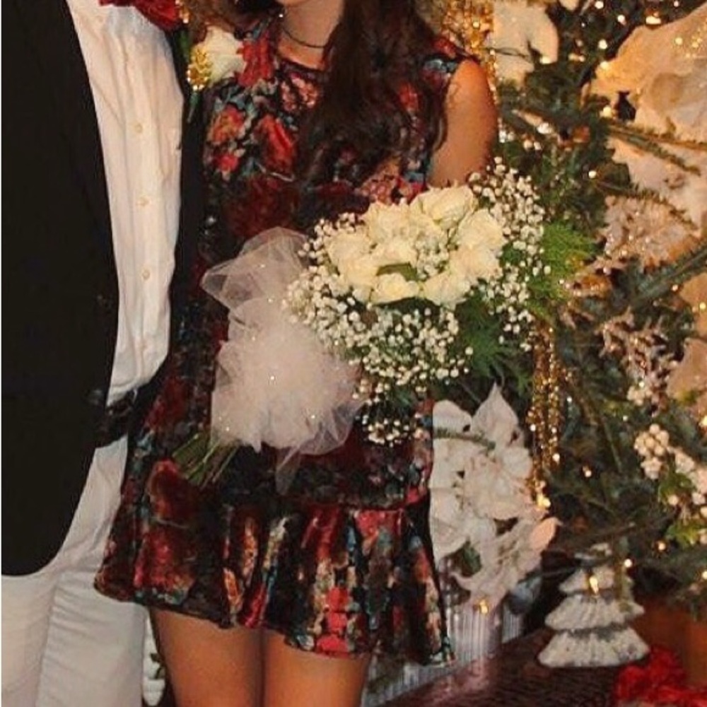 Velvet mini dress